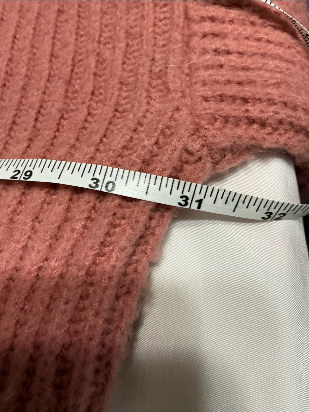 Oversized Quarter-Zip Ribbed Sweater - Dusty Rose - Picture 4 of 6